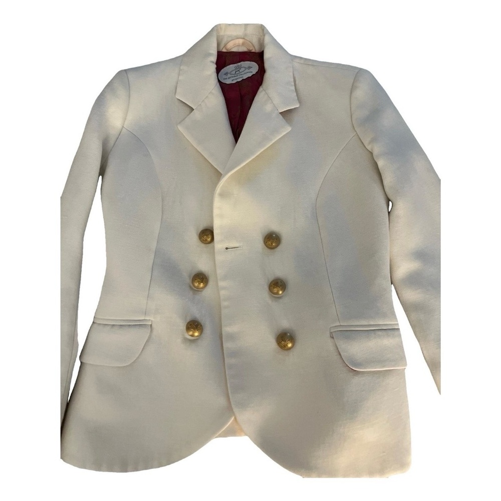 Elegant Cream Blazer with Gold Buttons
